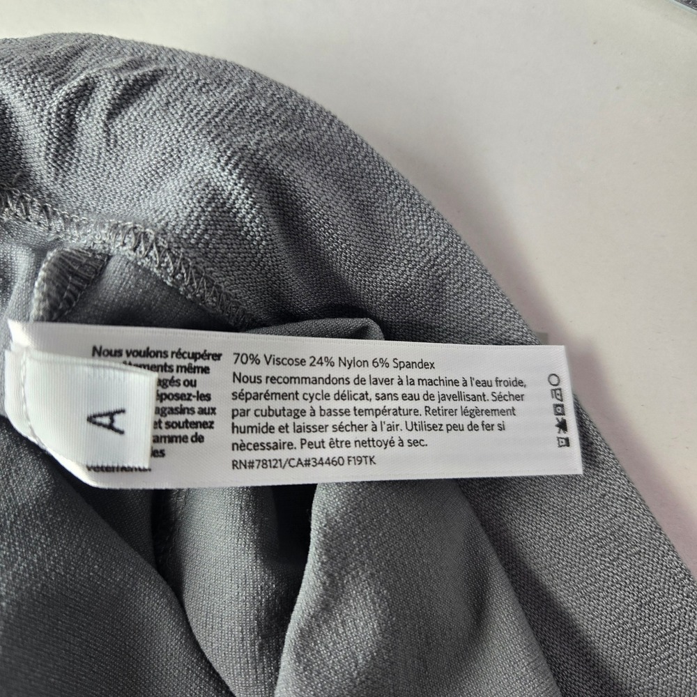 Eileen Fisher Medium Pants Gray Business Formal Pull On Tapered Ankle Slim #1088 - Picture 8 of 8